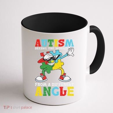 Teacher Autism Seeing The World From A Different Angle Coffee Mug back