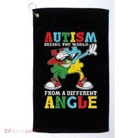 Teacher Autism Seeing The World From A Different Angle Golf Towel thumb 0