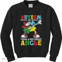 Teacher Autism Seeing The World From A Different Angle Kids Sweatshirt thumb 0