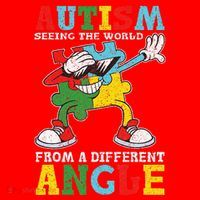Teacher Autism Seeing The World From A Different Angle Santa Hat thumb 1