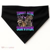 Tummy Ache Survivor Raccoon USA-Made Doggie Bandana thumb 0