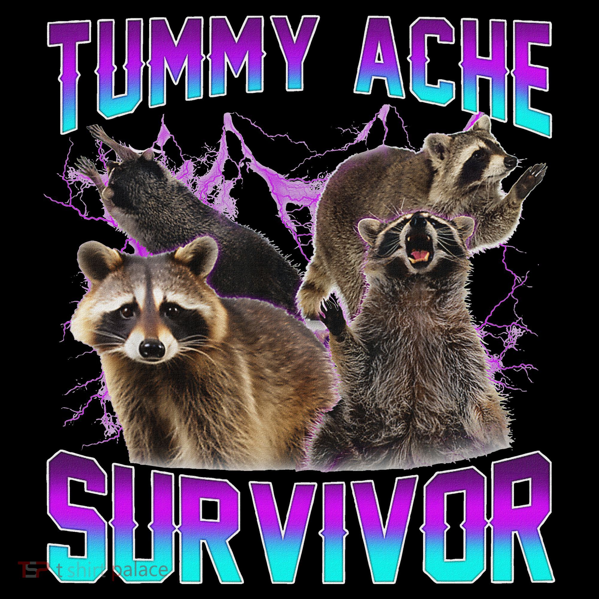 Tummy Ache Survivor Raccoon Women's Hoodie