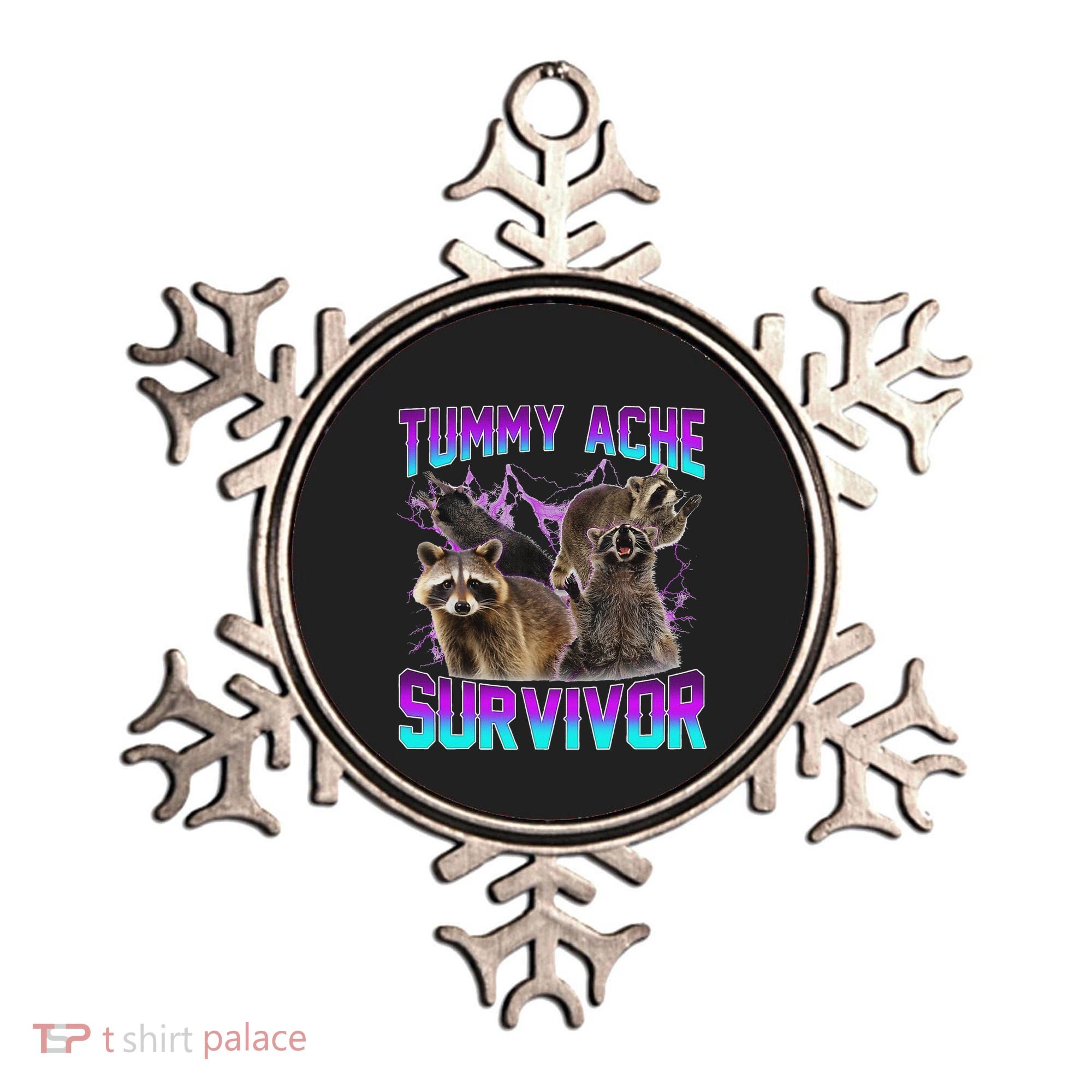 Tummy Ache Survivor Raccoon Ornament