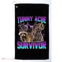 Tummy Ache Survivor Raccoon Golf Towel thumb 0