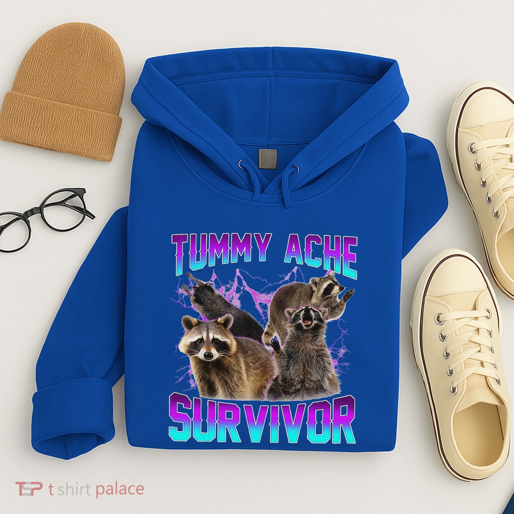 Tummy Ache Survivor Raccoon Hoodie
