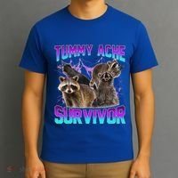 Tummy Ache Survivor Raccoon T-Shirt thumb 3