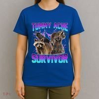 Tummy Ache Survivor Raccoon T-Shirt thumb 4