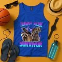 Tummy Ache Survivor Raccoon Tank Top thumb 4
