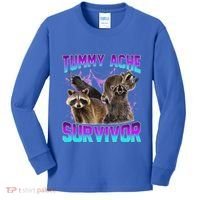Tummy Ache Survivor Raccoon Kids Long Sleeve Shirt thumb 0