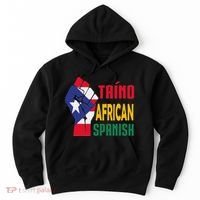 Taino African Spanish Puerto Rico Flag Taino African Hoodie thumb 0