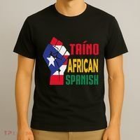 Taino African Spanish Puerto Rico Flag Taino African T-Shirt thumb 3