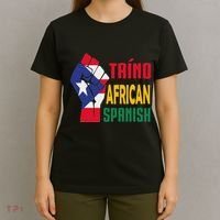 Taino African Spanish Puerto Rico Flag Taino African T-Shirt thumb 4