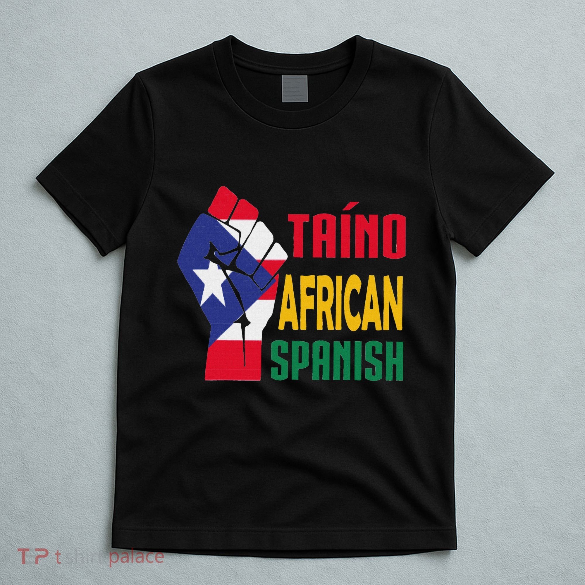Taino African Spanish Puerto Rico Flag Taino African T-Shirt