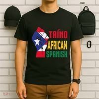 Taino African Spanish Puerto Rico Flag Taino African T-Shirt thumb 6