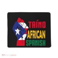 Taino African Spanish Puerto Rico Flag Taino African Mousepad thumb 0
