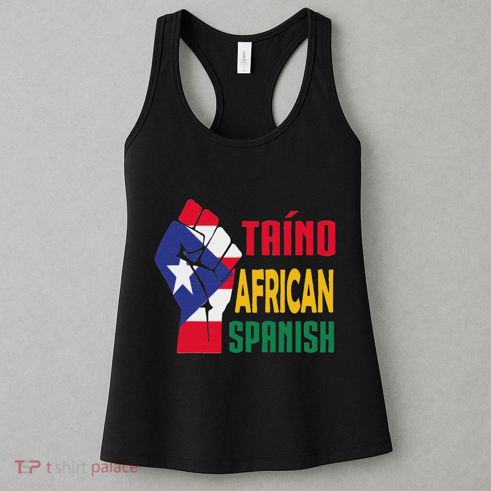 Taino African Spanish Puerto Rico Flag Taino African Women's Tank Top