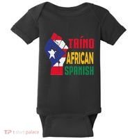 Taino African Spanish Puerto Rico Flag Taino African Baby Bodysuit thumb 0