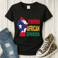 Taino African Spanish Puerto Rico Flag Taino African Women's T-Shirt thumb 3