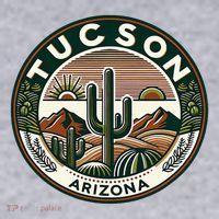 Tucson Arizona Southwestern Saguaro Cacti Desert Landscape Women's Sweatshirt thumb 2