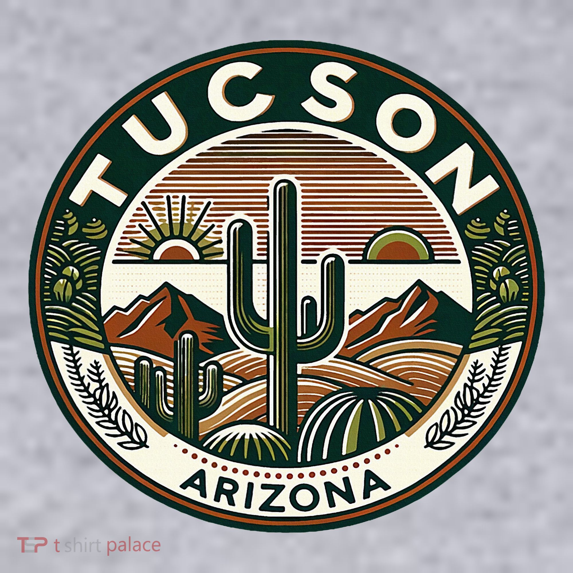 Tucson Arizona Southwestern Saguaro Cacti Desert Landscape Women's Sweatshirt