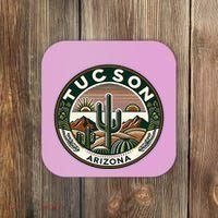 Tucson Arizona Southwestern Saguaro Cacti Desert Landscape Coaster thumb 0