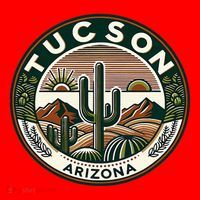 Tucson Arizona Southwestern Saguaro Cacti Desert Landscape Santa Hat thumb 1