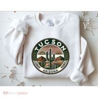 Tucson Arizona Southwestern Saguaro Cacti Desert Landscape Sweatshirt thumb 2