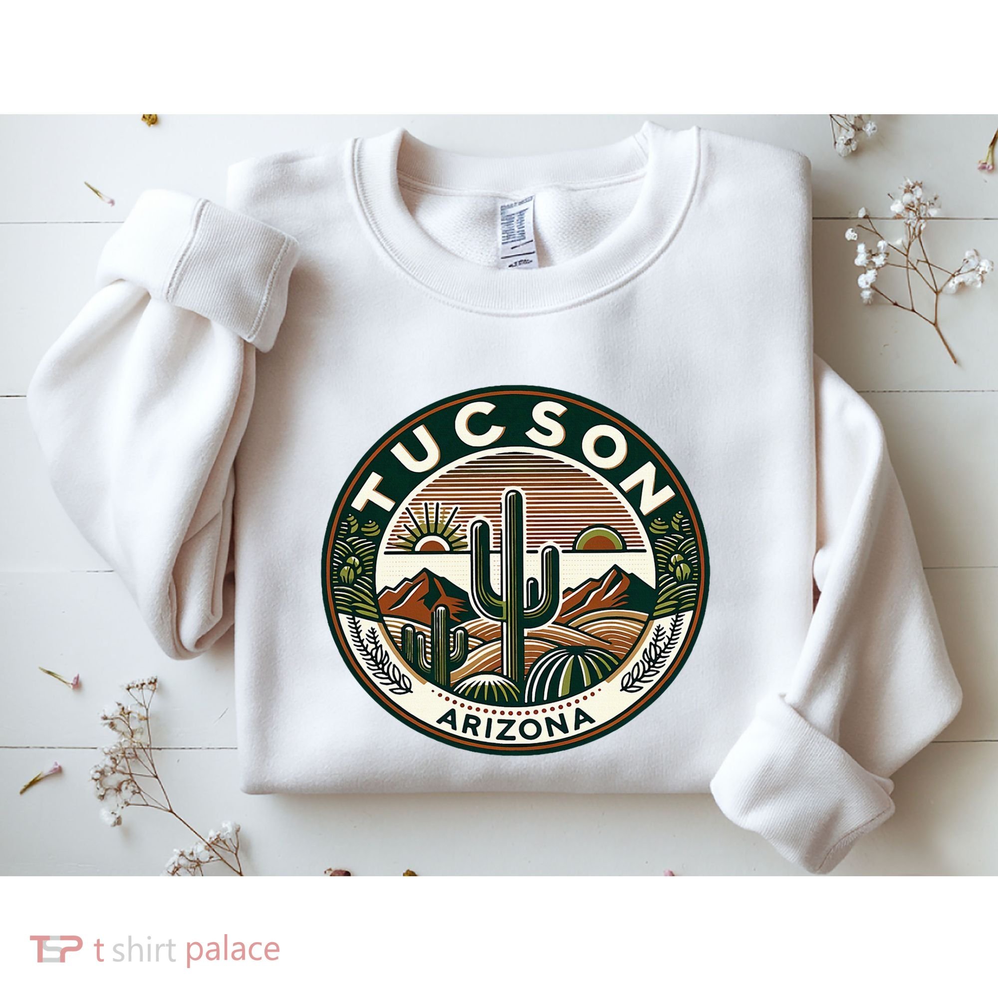 Tucson Arizona Southwestern Saguaro Cacti Desert Landscape Sweatshirt