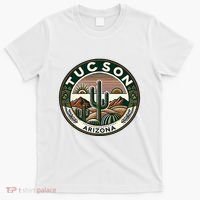Tucson Arizona Southwestern Saguaro Cacti Desert Landscape T-Shirt thumb 0