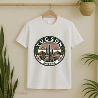 Tucson Arizona Southwestern Saguaro Cacti Desert Landscape T-Shirt thumb 2