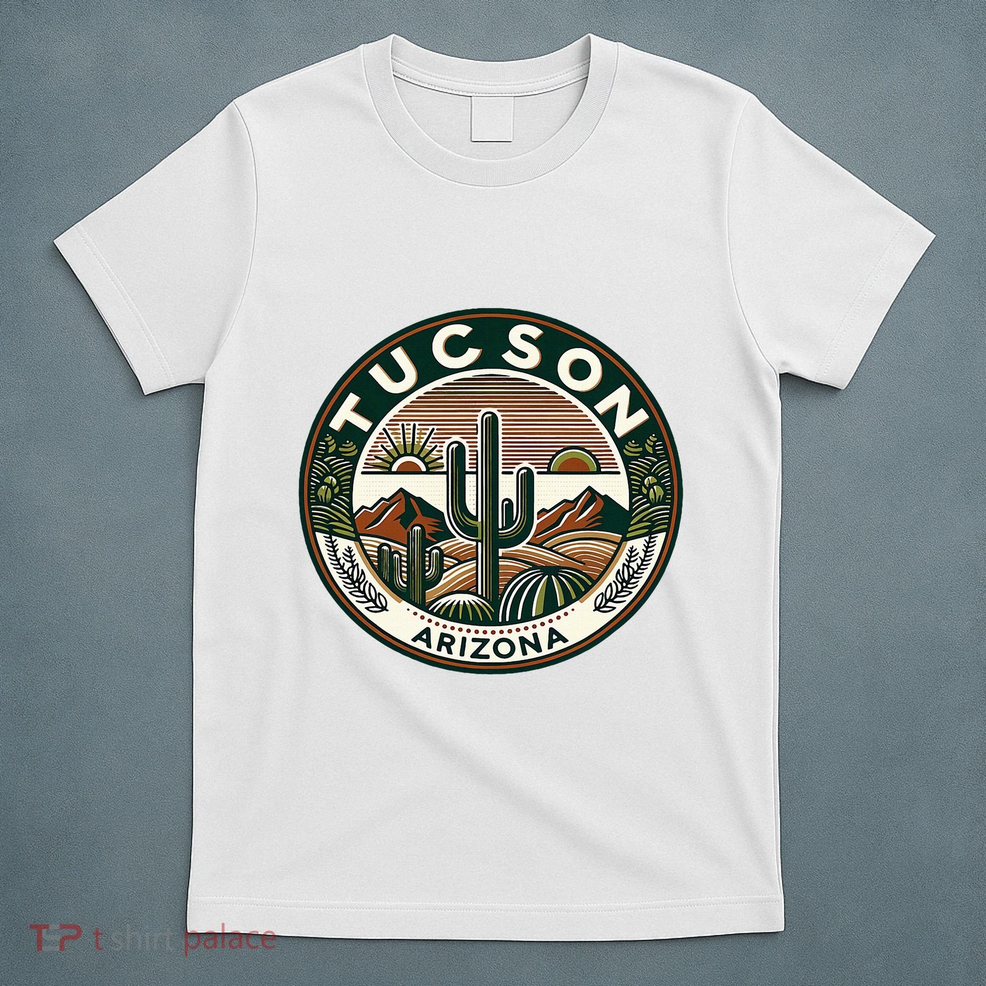 Tucson Arizona Southwestern Saguaro Cacti Desert Landscape T-Shirt