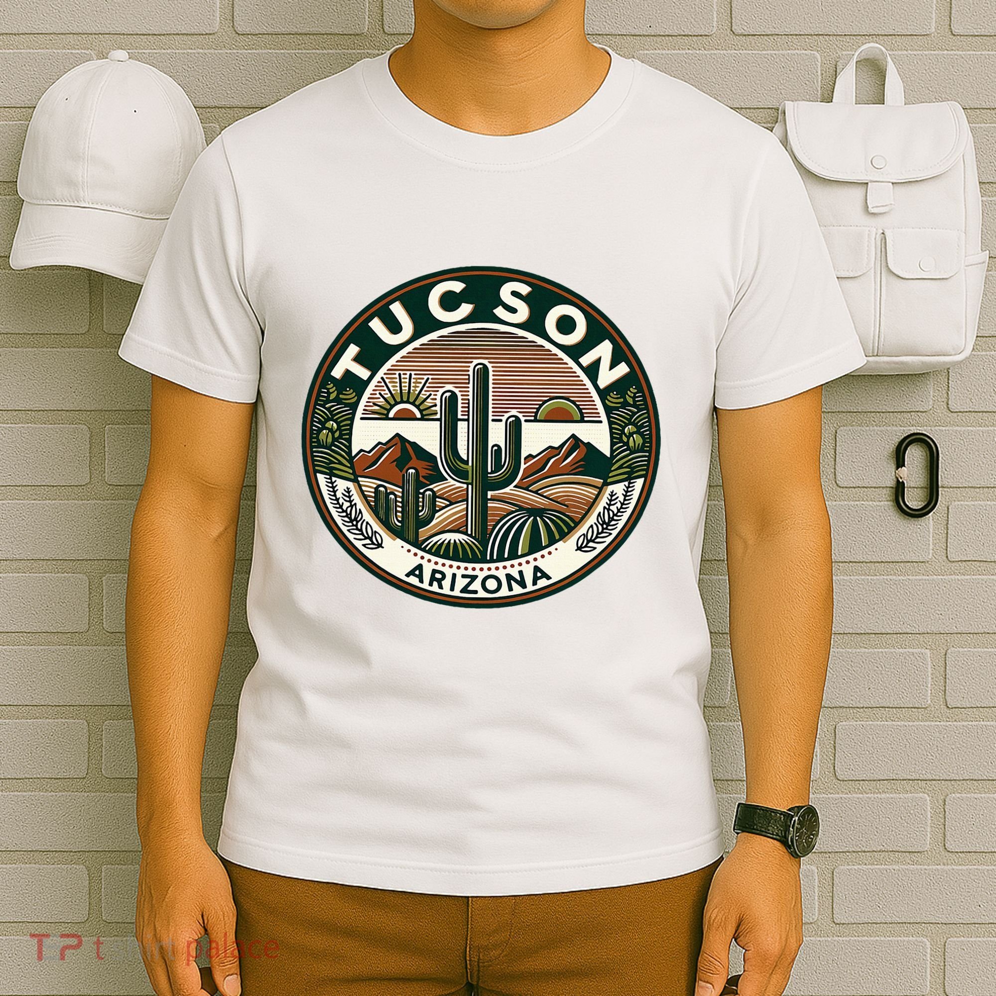 Tucson Arizona Southwestern Saguaro Cacti Desert Landscape T-Shirt
