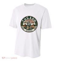 Tucson Arizona Southwestern Saguaro Cacti Desert Landscape Youth Performance Sprint T-Shirt thumb 0