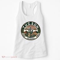Tucson Arizona Southwestern Saguaro Cacti Desert Landscape Women's Tank Top thumb 0