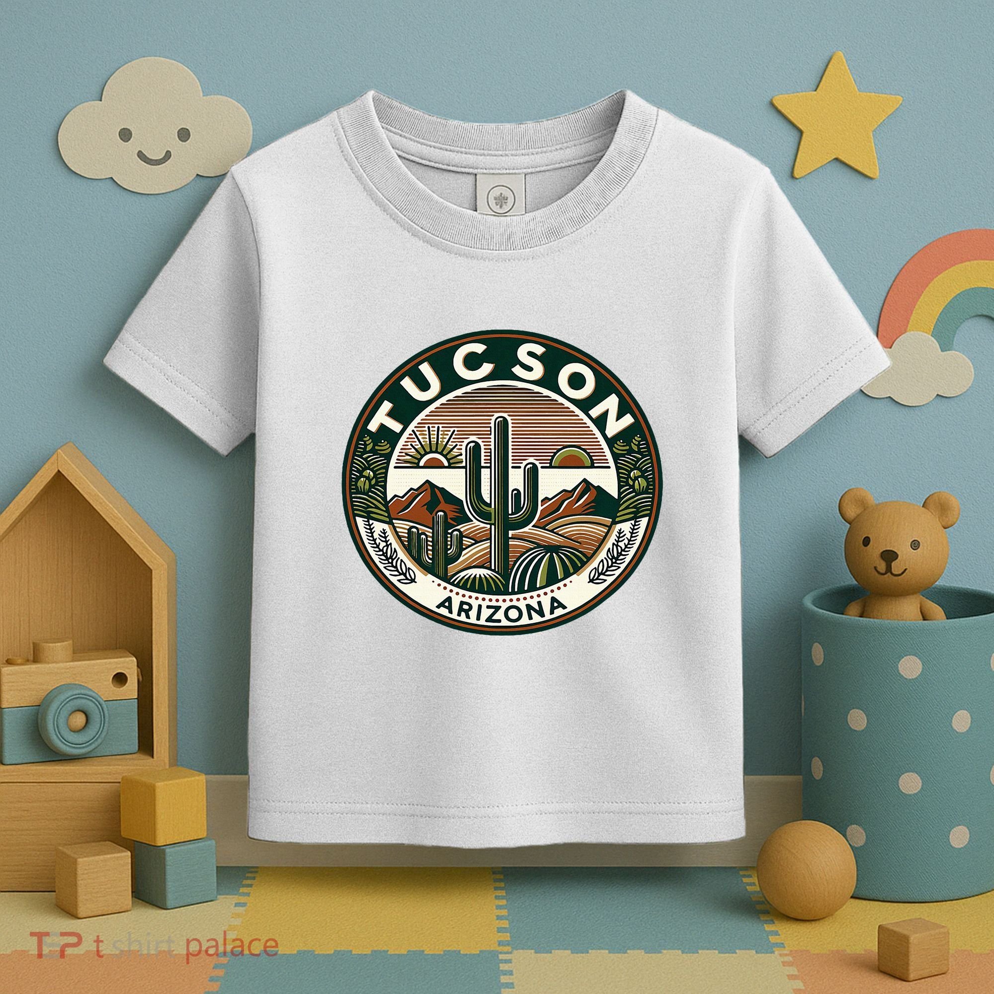 Tucson Arizona Southwestern Saguaro Cacti Desert Landscape Toddler T-Shirt