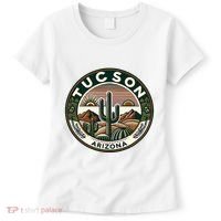 Tucson Arizona Southwestern Saguaro Cacti Desert Landscape Women's T-Shirt thumb 0