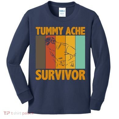 Tummy Ache Survivor Vintage Kids Long Sleeve Shirt