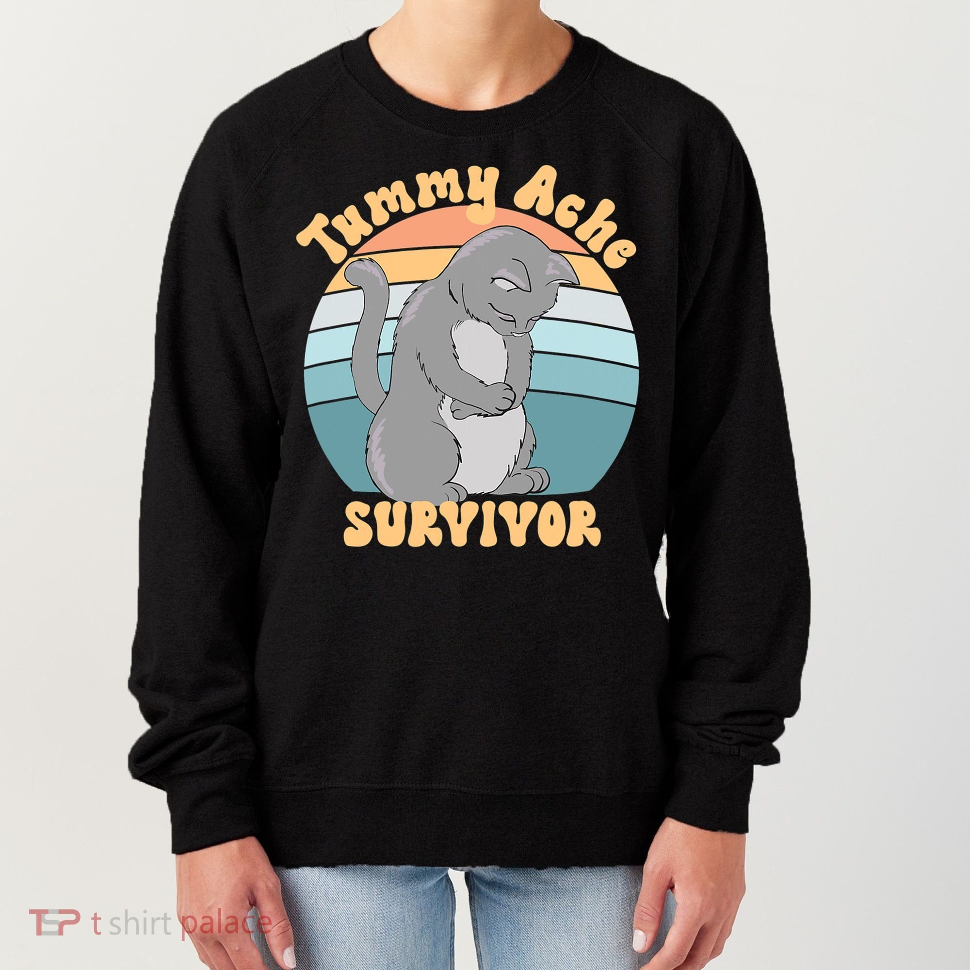 Tummy Ache Survivor Cat Women's Sweatshirt