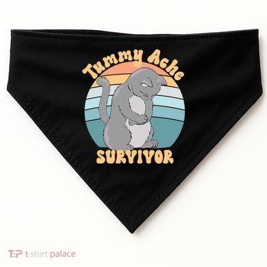 Tummy Ache Survivor Cat USA-Made Doggie Bandana