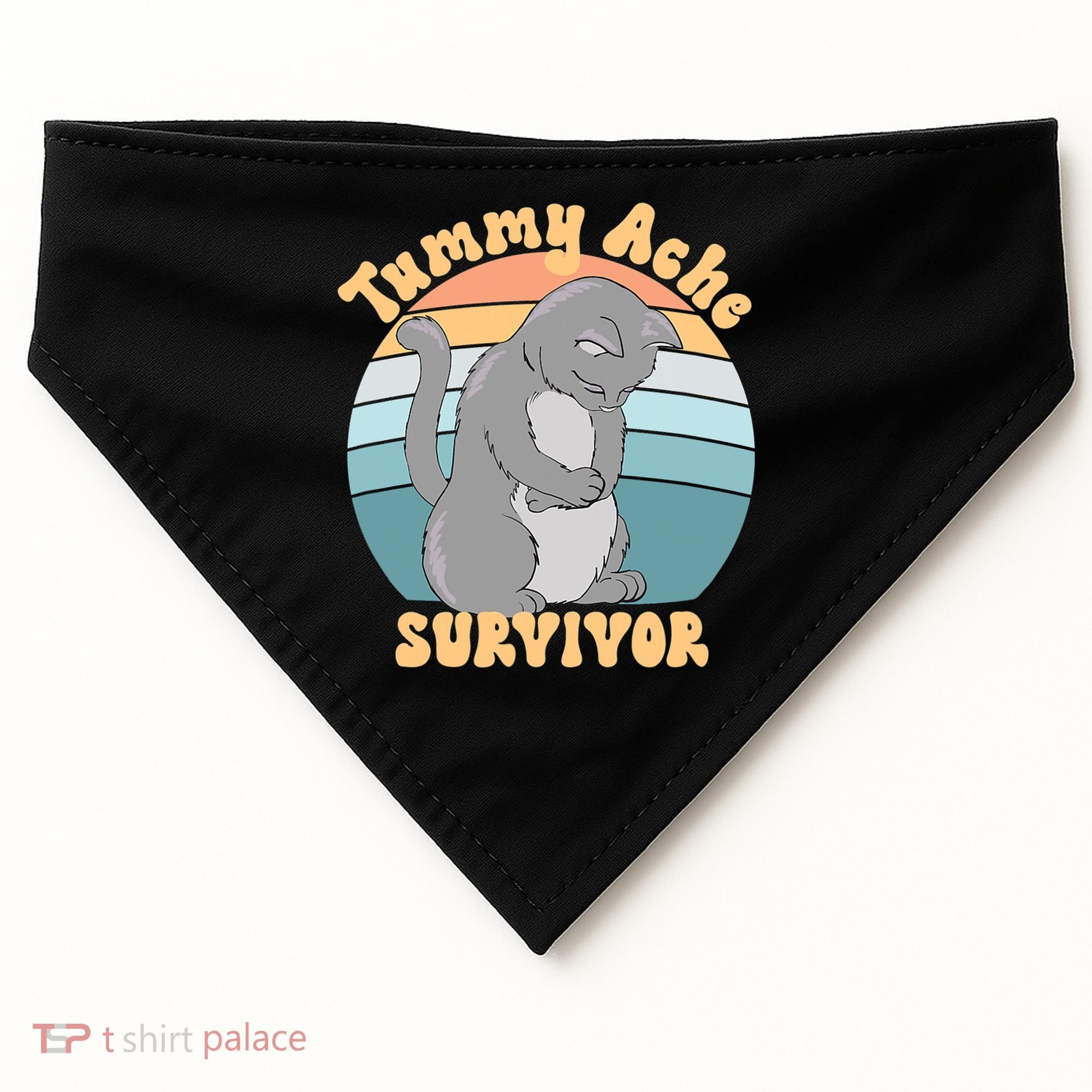 Tummy Ache Survivor Cat USA-Made Doggie Bandana