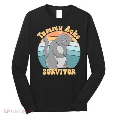 Tummy Ache Survivor Cat Long Sleeve Shirt