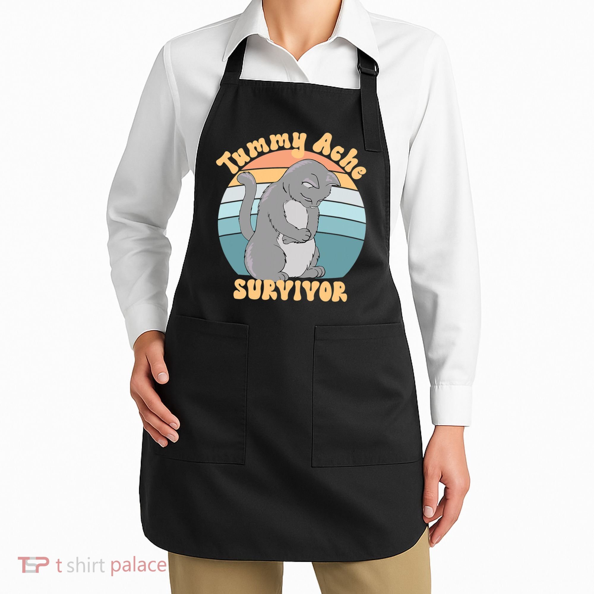 Tummy Ache Survivor Cat Apron