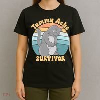 Tummy Ache Survivor Cat T-Shirt thumb 4