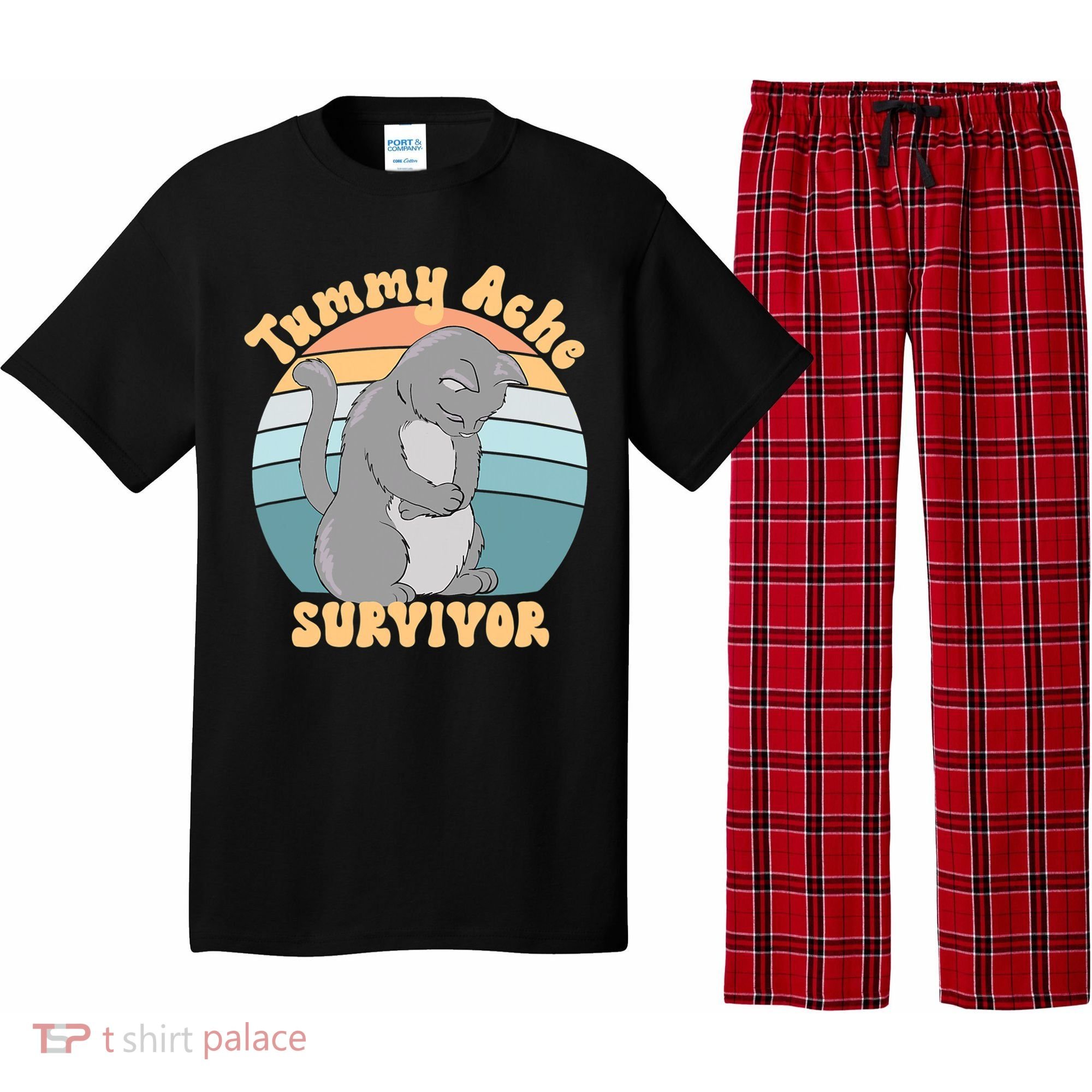Tummy Ache Survivor Cat Pajama Set