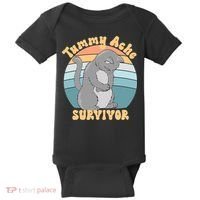 Tummy Ache Survivor Cat Baby Bodysuit thumb 0