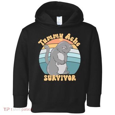 Tummy Ache Survivor Cat Toddler Hoodie
