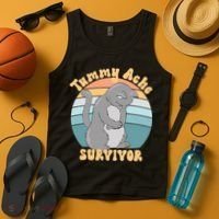 Tummy Ache Survivor Cat Tank Top thumb 4