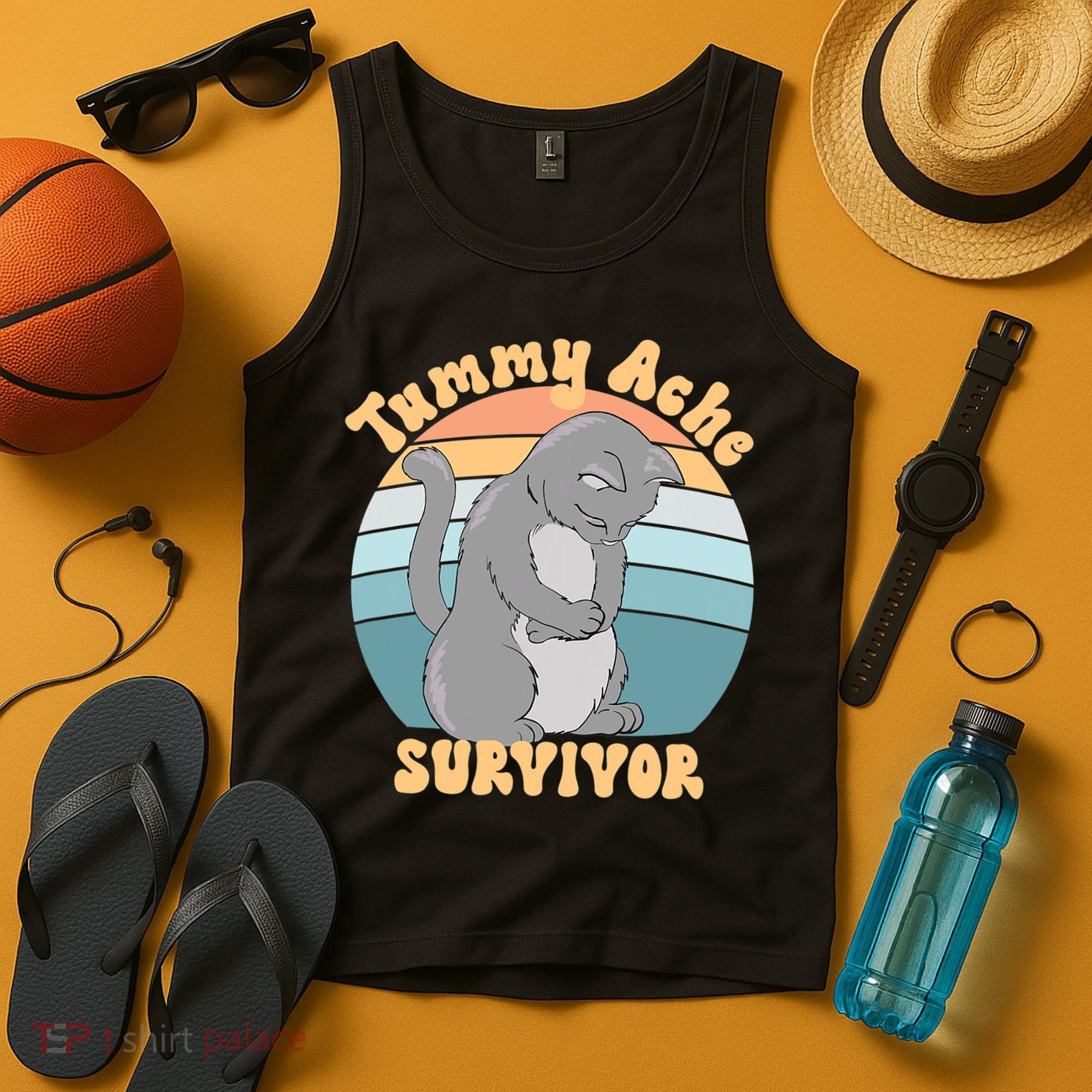 Tummy Ache Survivor Cat Tank Top