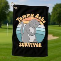 Tummy Ache Survivor Cat Golf Towel thumb 1
