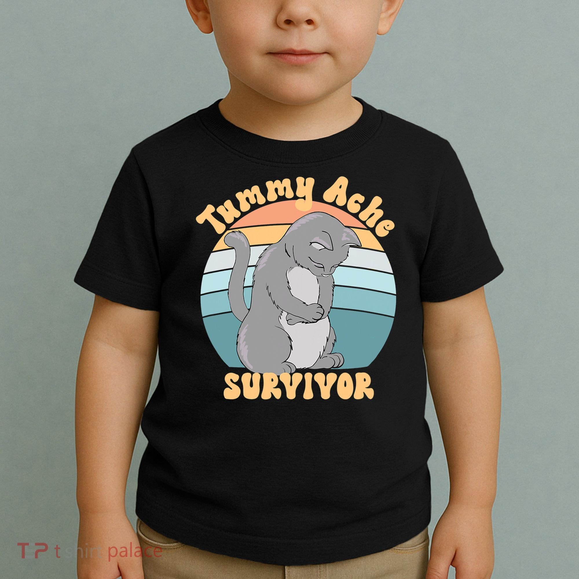 Tummy Ache Survivor Cat Toddler T-Shirt